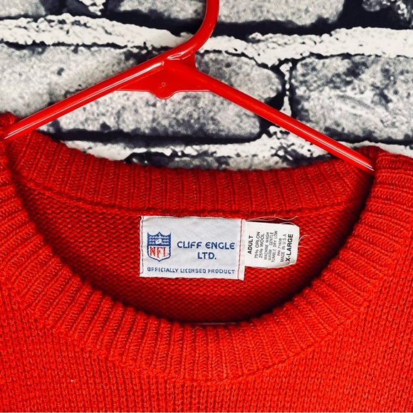 Vtg Red Cliff Engle 80’s NFL New England Patriots pullover sweater Sz XL - Picture 2 of 3